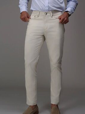 NWT Collars & Co CEO Chino 5 Pocket Cotton Stretch Pants Stone 36x32